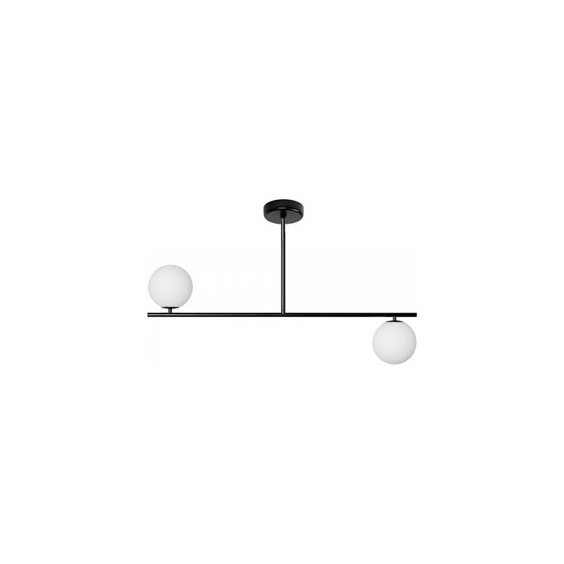 Lampa sufitowa 2 szklane kule Suguri CS 90cm biało-czarna Ummo