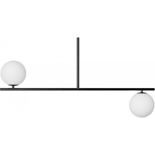 Lampa sufitowa 2 szklane kule Suguri CS 90cm biało-czarna Ummo