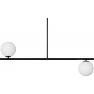 Lampa sufitowa 2 szklane kule Suguri CM 90cm biało-czarna Ummo