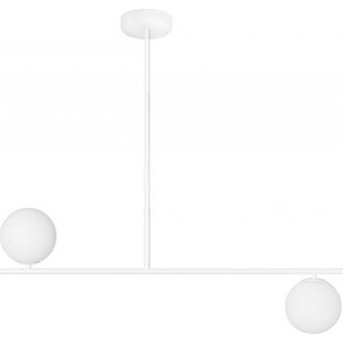 Lampa sufitowa 2 szklane kule Suguri CM 90cm biała Ummo