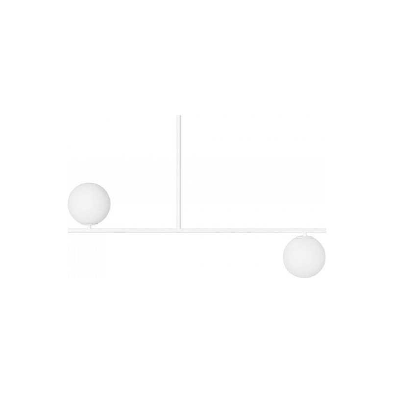 Lampa sufitowa 2 szklane kule Suguri CM 90cm biała Ummo
