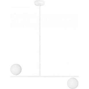 Lampa sufitowa 2 szklane kule Suguri CL 90cm biała Ummo