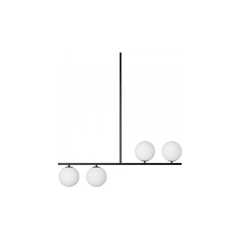 Lampa sufitowa 4 szklane kule Suguri AXL 90cm biało-czarna Ummo