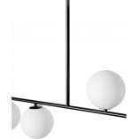 Lampa sufitowa 4 szklane kule Suguri AS 90cm biało-czarna Ummo