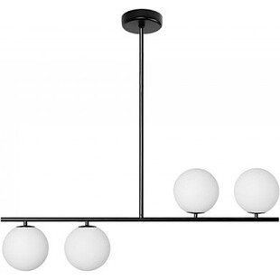 Lampa sufitowa 4 szklane kule Suguri AM 90cm biało-czarna Ummo