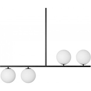 Lampa sufitowa 4 szklane kule Suguri AL 90cm biało-czarna Ummo