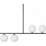 Lampa Sufitowa Suguri | 4 Szklane Kule | Biało-Czarna | Ummo