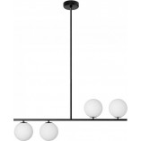 Lampa Sufitowa Suguri | 4 Szklane Kule | Biało-Czarna | Ummo