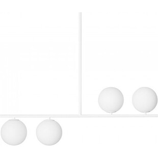 Lampa sufitowa 4 szklane kule Suguri AL 90cm biała Ummo