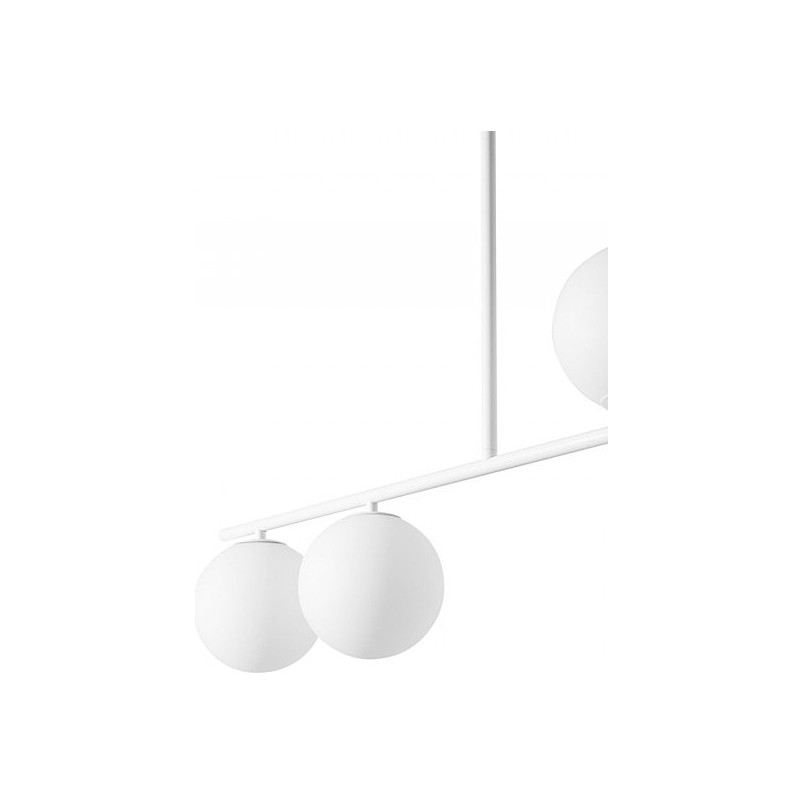 Lampa sufitowa 4 szklane kule Suguri AL 90cm biała Ummo