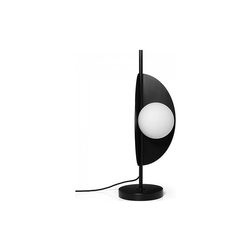Lampa designerska na szafkę nocną Sallo czarna Ummo