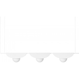 Lampa wisząca designerska potrójna Sallo C 150cm biała Ummo