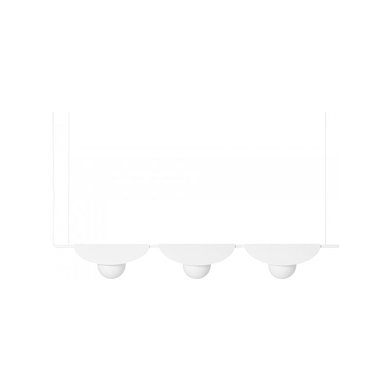 Lampa wisząca designerska potrójna Sallo C 150cm biała Ummo