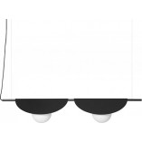 Lampa wisząca Sallo B | Designerska lampa podwójna czarna Ummo