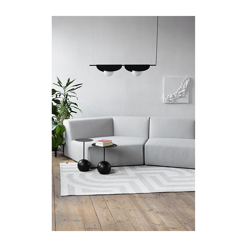 Lampa wisząca Sallo B | Designerska lampa podwójna czarna Ummo