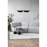 Lampa wisząca Sallo B | Designerska lampa podwójna czarna Ummo