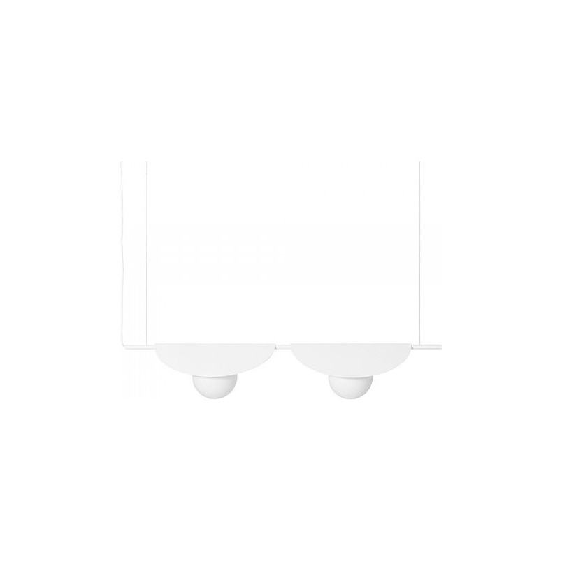 Lampa Wisząca Sallo B | Biała, Szkło, Design Ummo