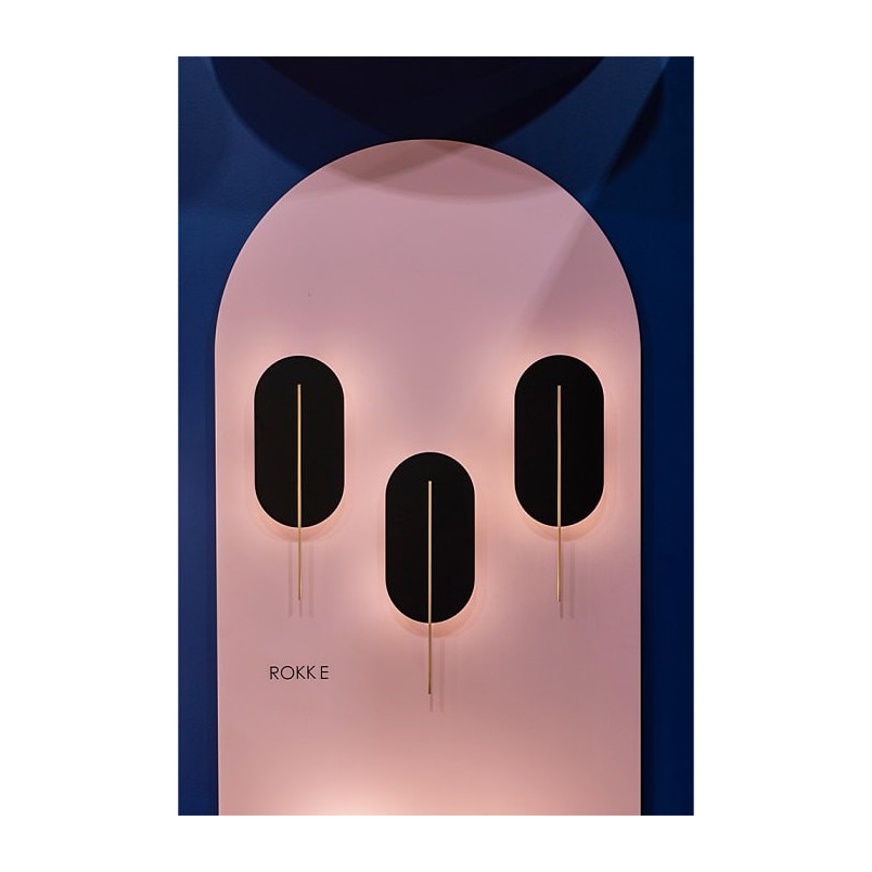 Kinkiet biało-mosiężny Ummo Rokke - Elegancki design
