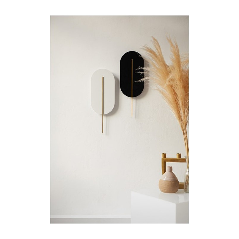 Kinkiet biało-mosiężny Ummo Rokke - Elegancki design