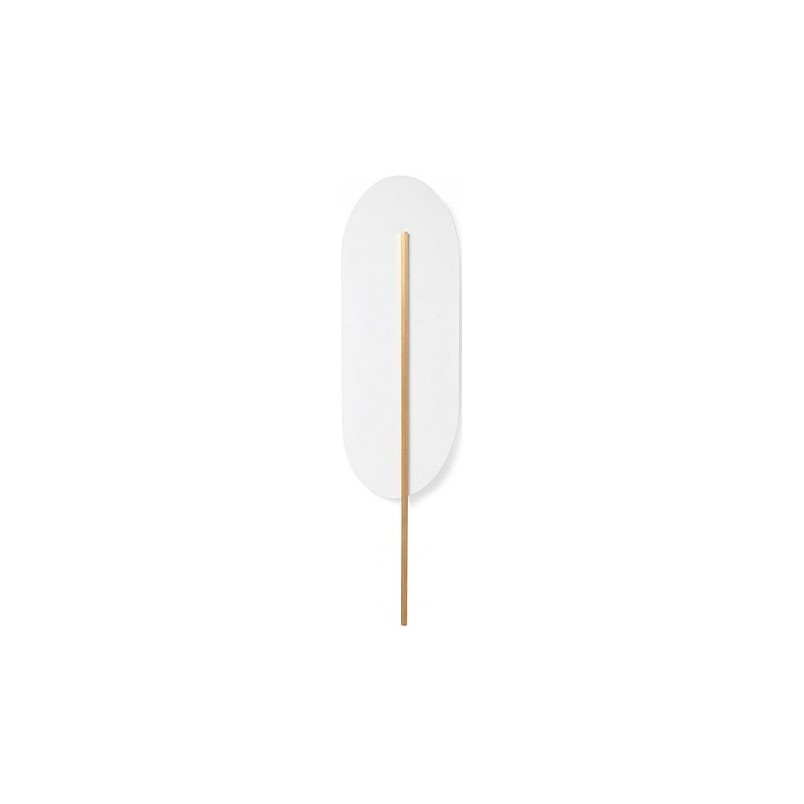 Kinkiet biało-mosiężny Ummo Rokke - Elegancki design