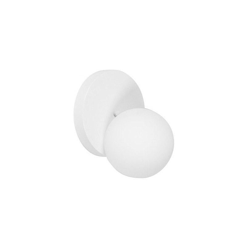 Kinkiet szklany kula biały Ummo Refa 20cm - Sklep Lamp