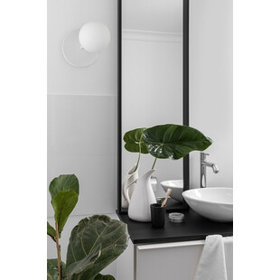 Kinkiet szklany kula biały Ummo Refa 20cm - Sklep Lamp
