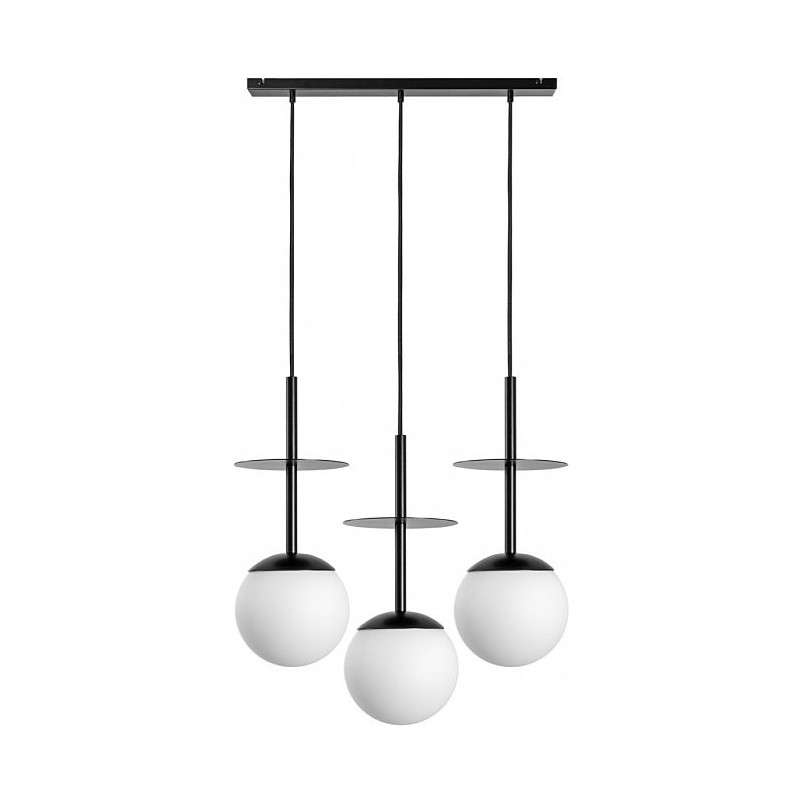 Lampa wisząca 3 kule białe/czarne Ummo | Sklep z lampami