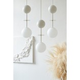 Lampa wisząca Oio III - szklane kule z drewnem | Ummo