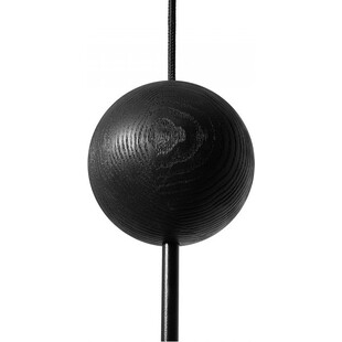 Lampa wisząca szklana kula z drewnem Oio 15cm biały / czarny Ummo