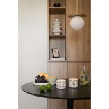 Lampa wisząca szklana kula Borra 20cm biało-mosiężna Ummo
