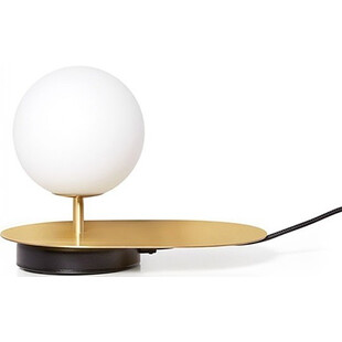 Lampa stołowa szklana kula Hanea ST biało-złota Ummo