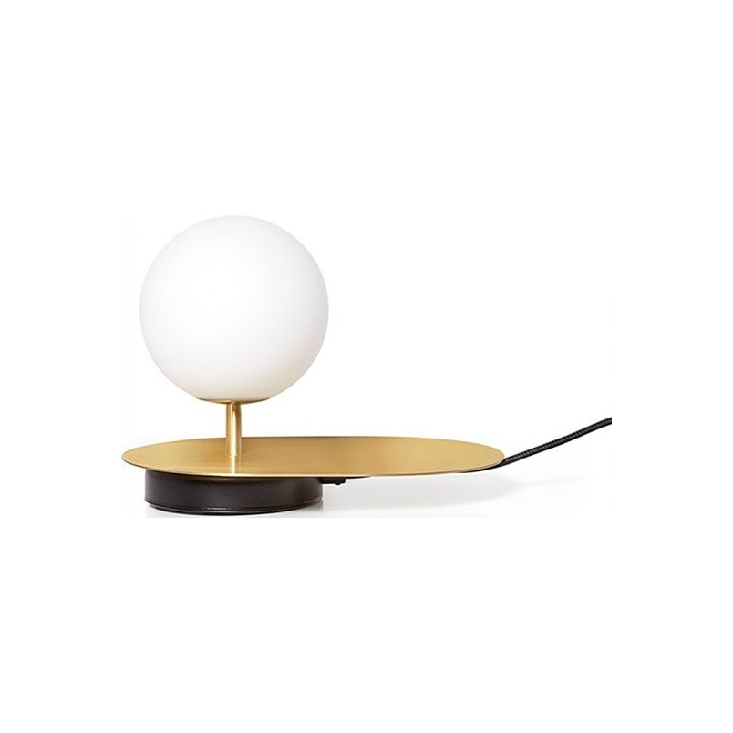 Lampa stołowa szklana Ummo Hanea ST - Biało-złota | Kup online