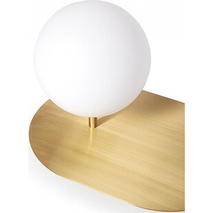 Lampa stołowa szklana kula Hanea ST biało-złota Ummo