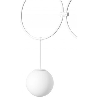 Lampa wisząca 2 szklane kule designerskie Isuulla 60cm biała Ummo