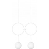 Lampa wisząca Isuulla - 2 szkła, biała, Ummo | Kup online