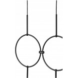 Lampa wisząca 2 szklane kule designerskie Isuulla 60cm biało-czarna Ummo