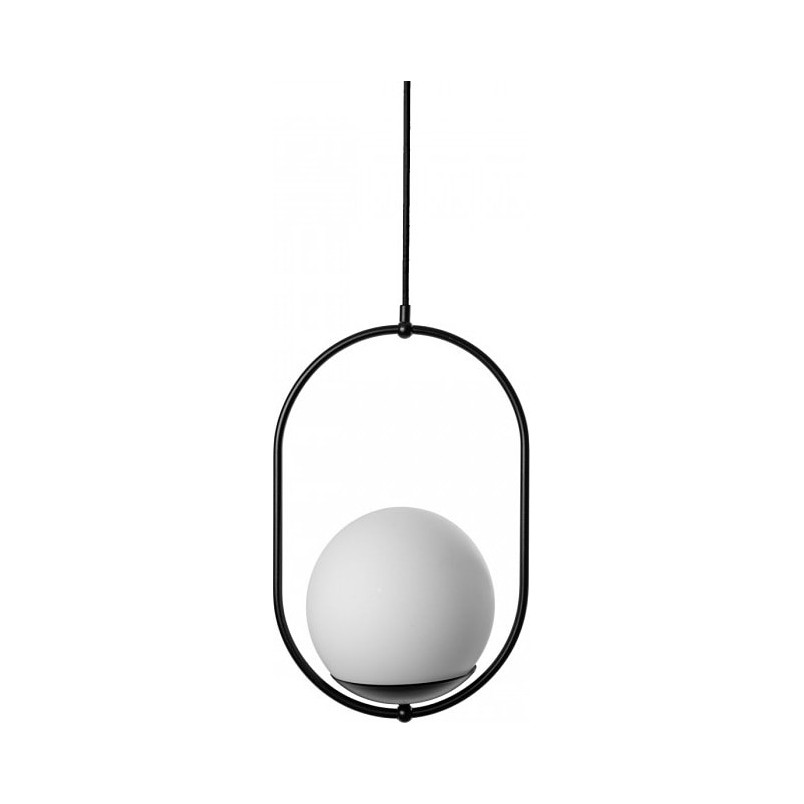 Lampa wisząca szklane kule Koban B 20cm biało-czarna Ummo