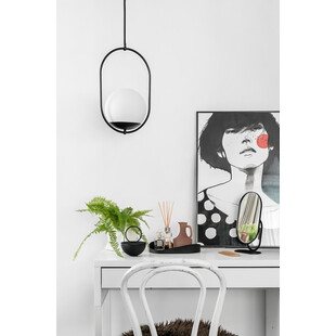 Lampa wisząca szklane kule Koban B 20cm biało-czarna Ummo
