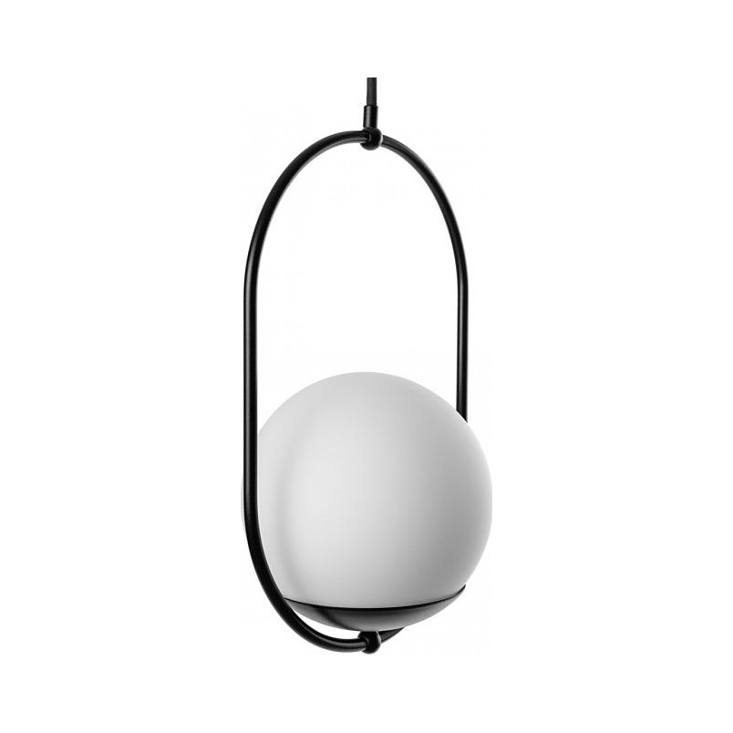 Lampa wisząca szklane kule Koban B 20cm biało-czarna Ummo