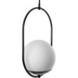 Lampa wisząca szklane kule Koban B 20cm biało-czarna Ummo