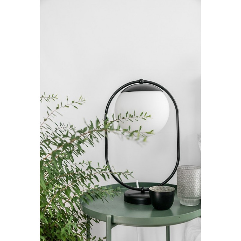 Lampa szklana Koban biało-czarna Ummo - Eleganckie oświetlenie