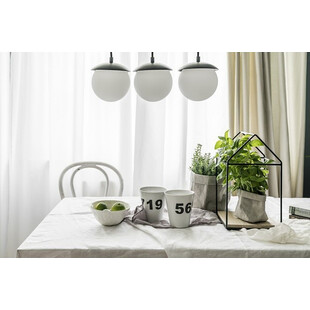 Lampa wisząca Kuul A | 3 szklane kule | Biało-czarna Ummo