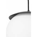 Lampa wisząca Kuul - szklana kula, biało-czarna | Ummo