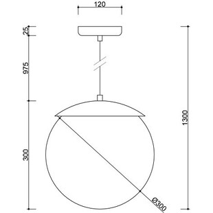 Lampa wisząca Kuul - szklana kula, biało-czarna | Ummo