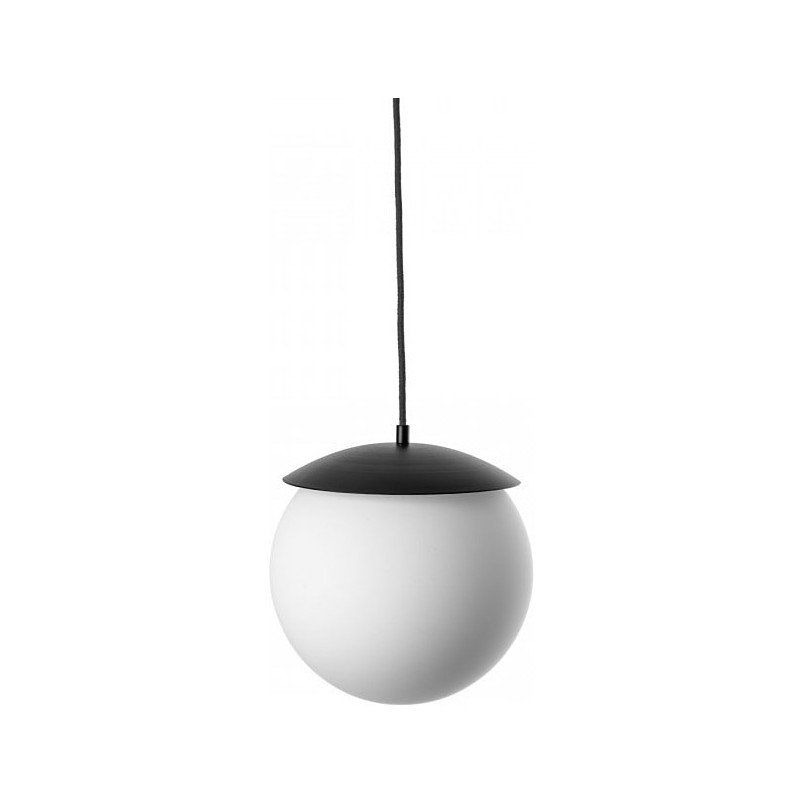 Lampa wisząca Kuul - szklana kula, biało-czarna | Ummo