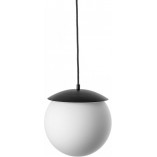 Lampa wisząca Kuul - szklana kula, biało-czarna | Ummo