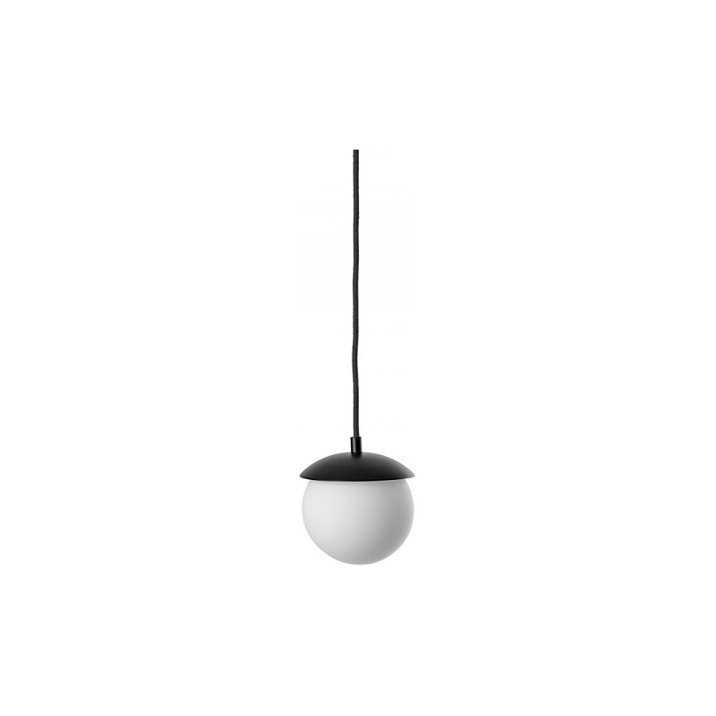 Lampa wisząca szklana kula Kuul F 15cm biało-czarna Ummo