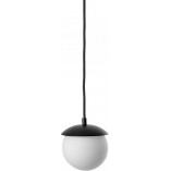Lampa wisząca szklana kula Kuul F 15cm biało-czarna Ummo