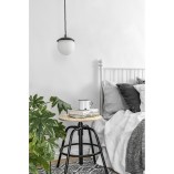 Lampa wisząca szklana kula Kuul F 15cm biało-czarna Ummo