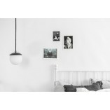 Lampa wisząca szklana kula Kuul F 15cm biało-czarna Ummo